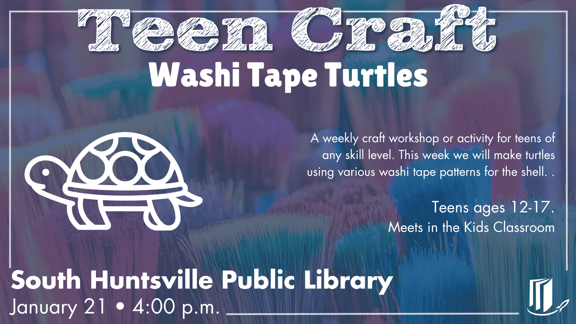 Teen Craft: Washi Tape Turtles
