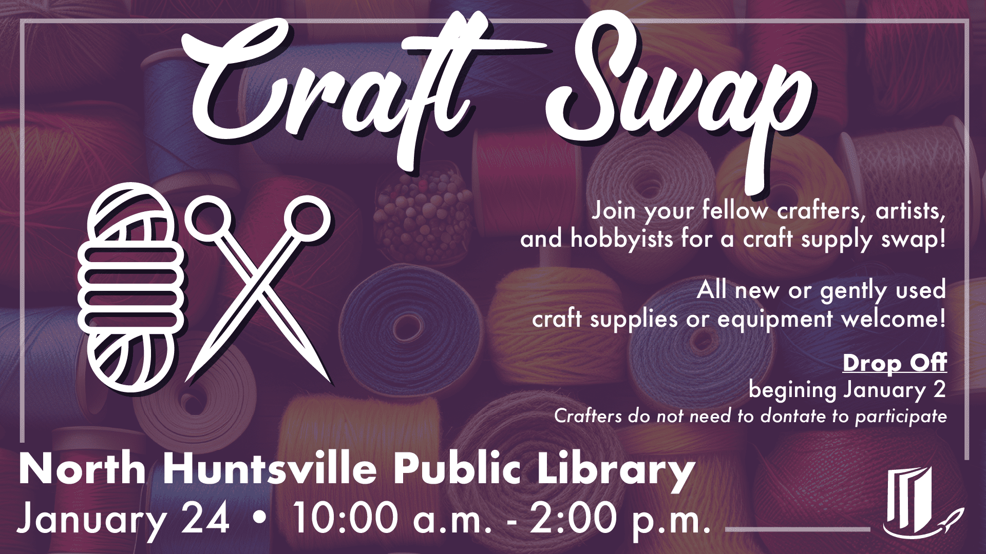 RESCHEDULED FOR 2/14- Craft Swap