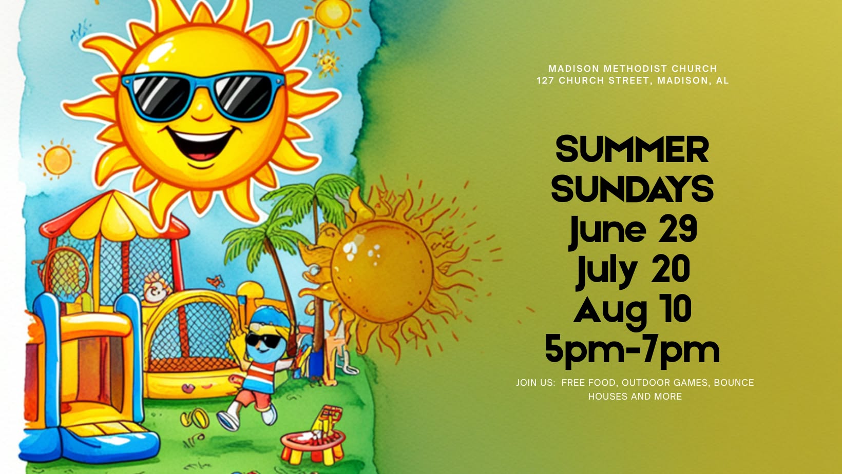 Madison Methodist Church Summer Sundays!
