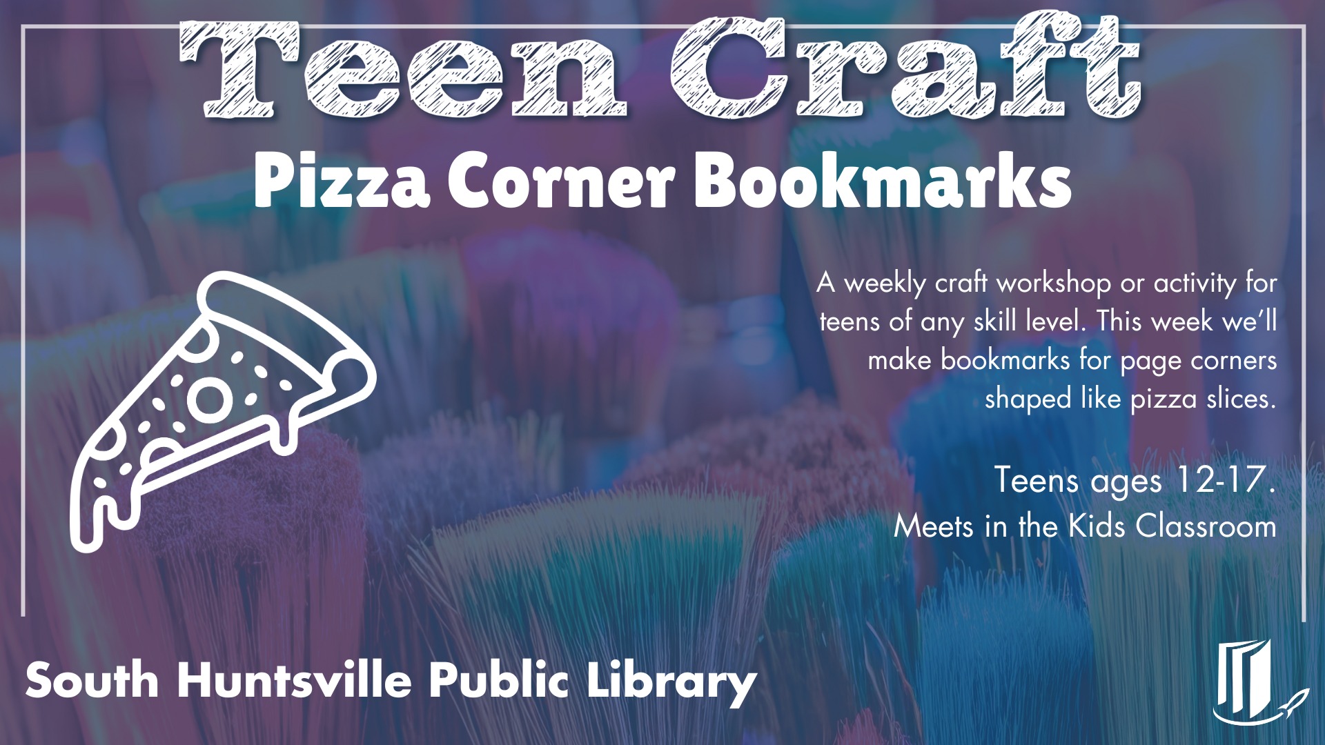 Teen Craft: Pizza Corner Bookmarks