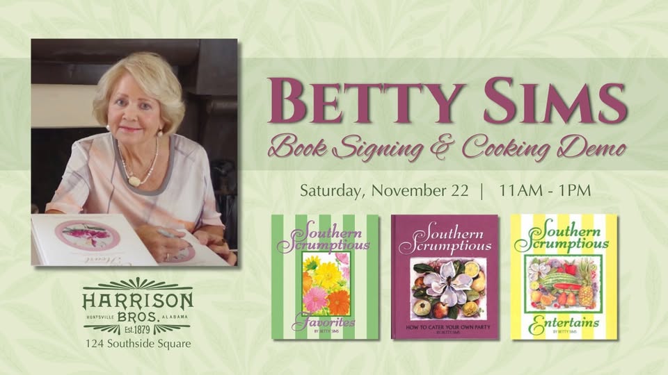 Betty Sims Book Signing and Cooking Demonstration
