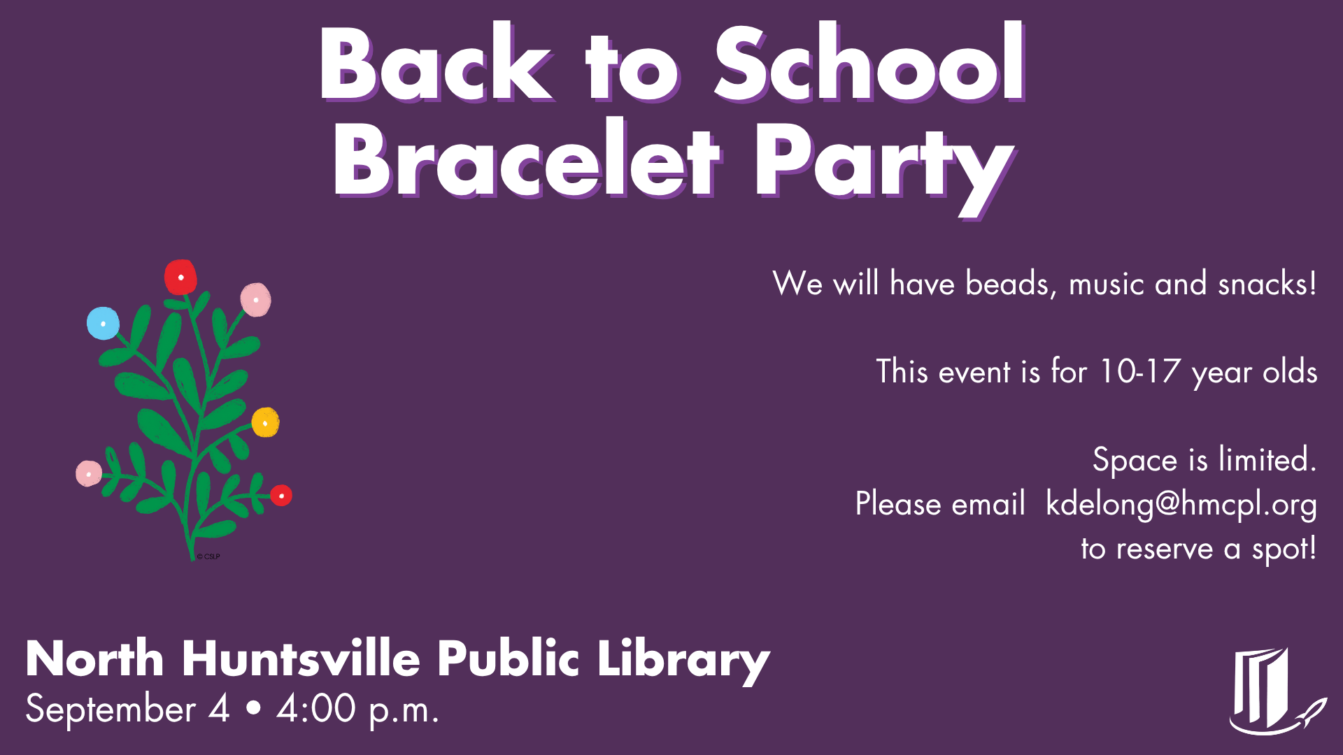 Back to School Bracelet Party! ( Sparkman )