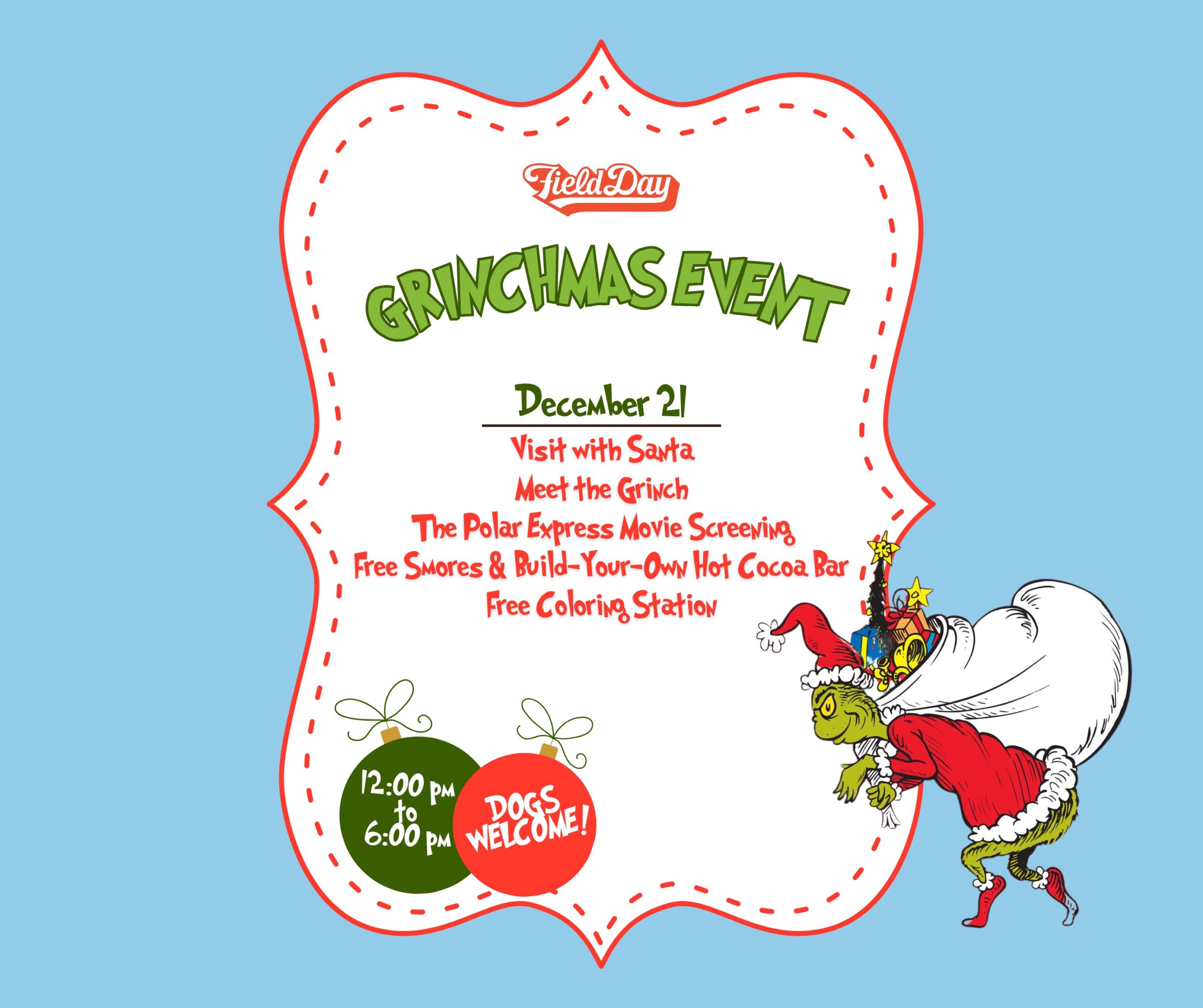 Grinchmas Christmas at Field Day