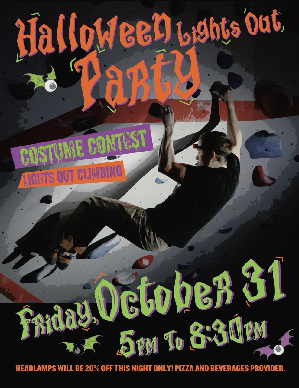 Halloween Lights Out Party at High Point Climbing