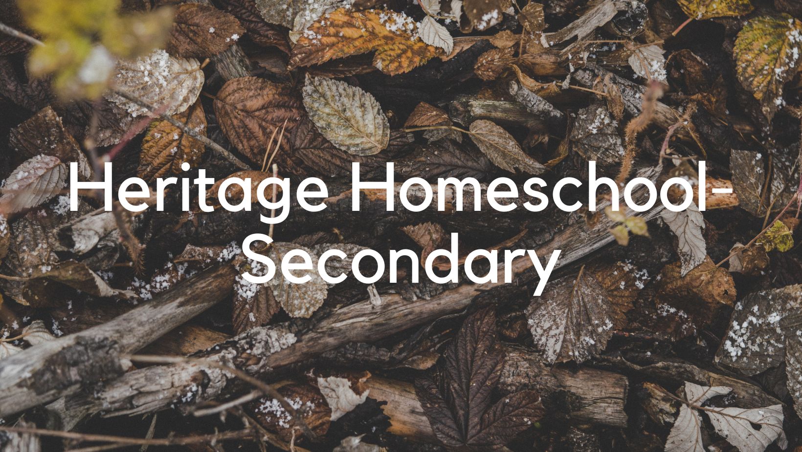 Heritage Homeschool- Secondary (Cullman)