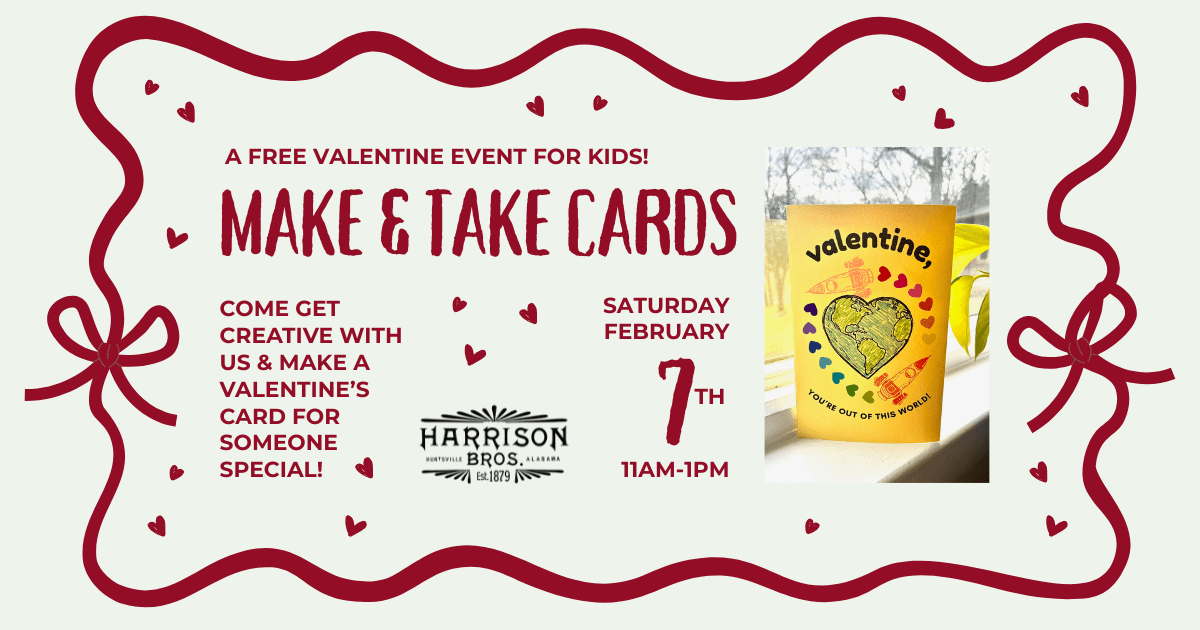 Make & Take Valentine Cards at Harrison Brothers