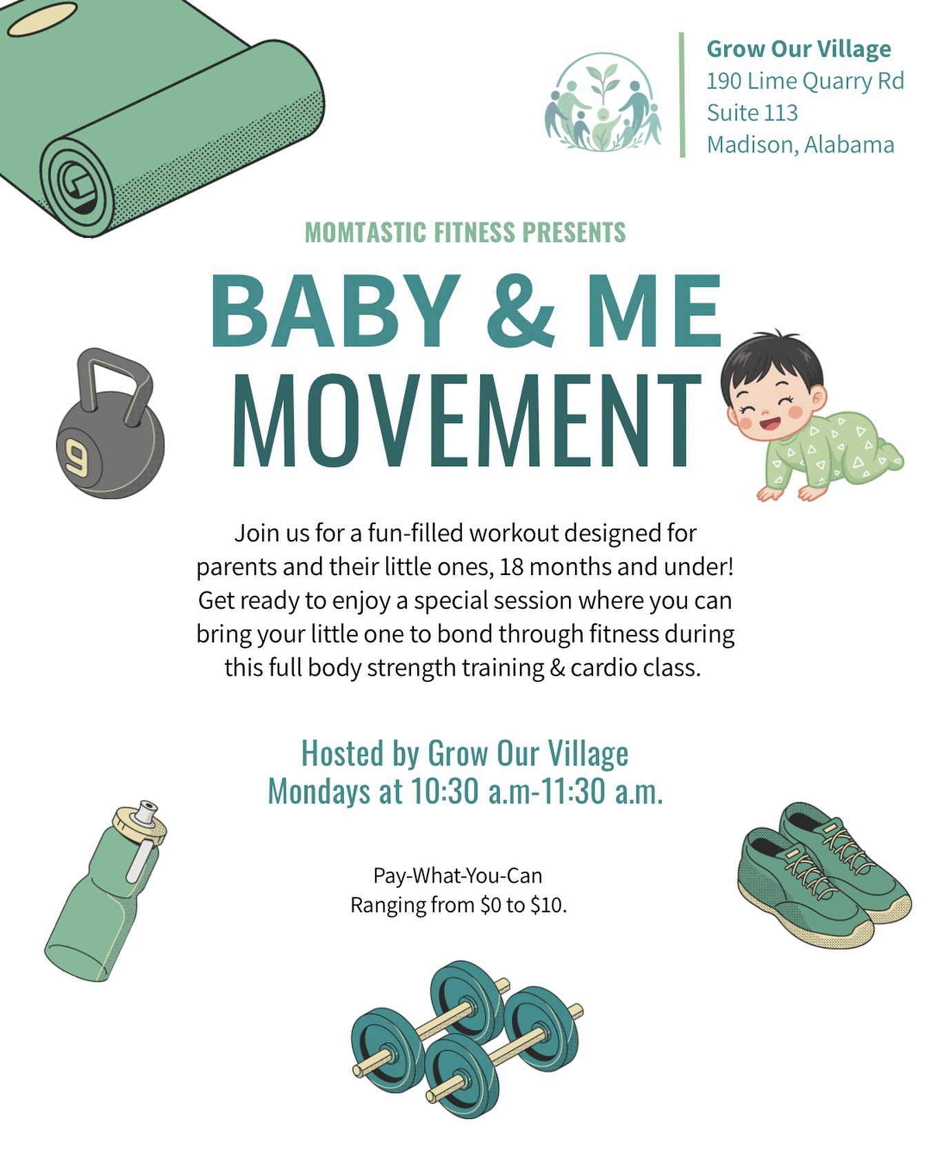 RESCHEDULED TO 2/2- Baby & Me Movement Class