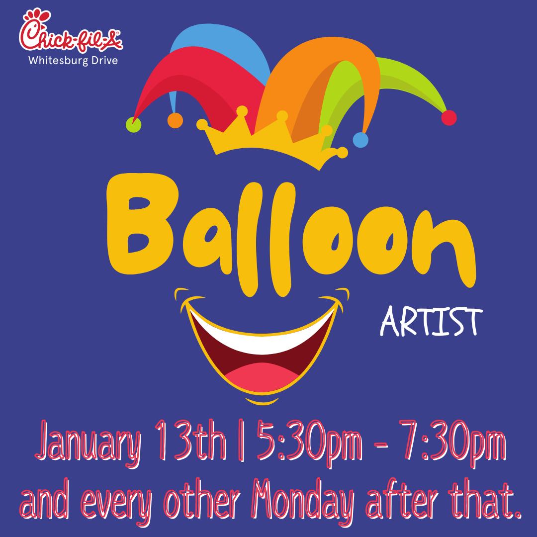 Chick-Fil-A Balloon Artist & Face Painting (Whitesburg Drive)