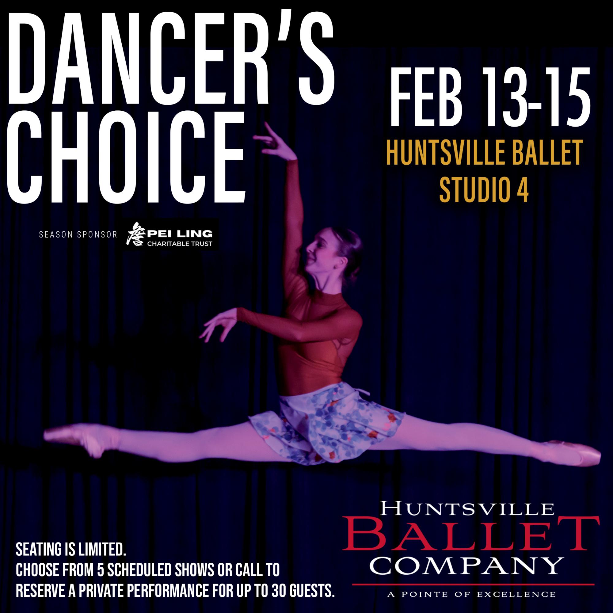 Huntsville Ballet Company presents DANCER’S CHOICE