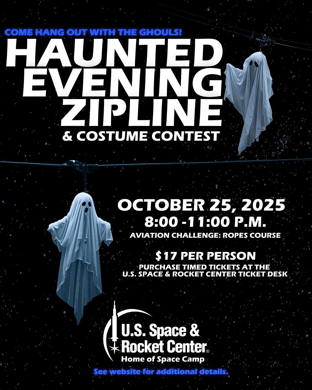 Haunted Zipline at US Space & Rocket Center