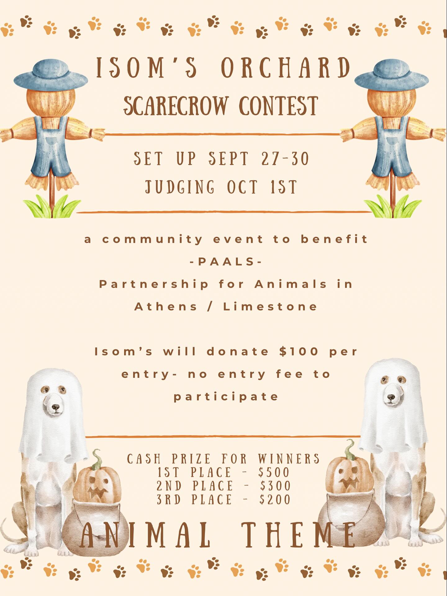 Isom’s Orchard Scarecrow Contest (Athens)