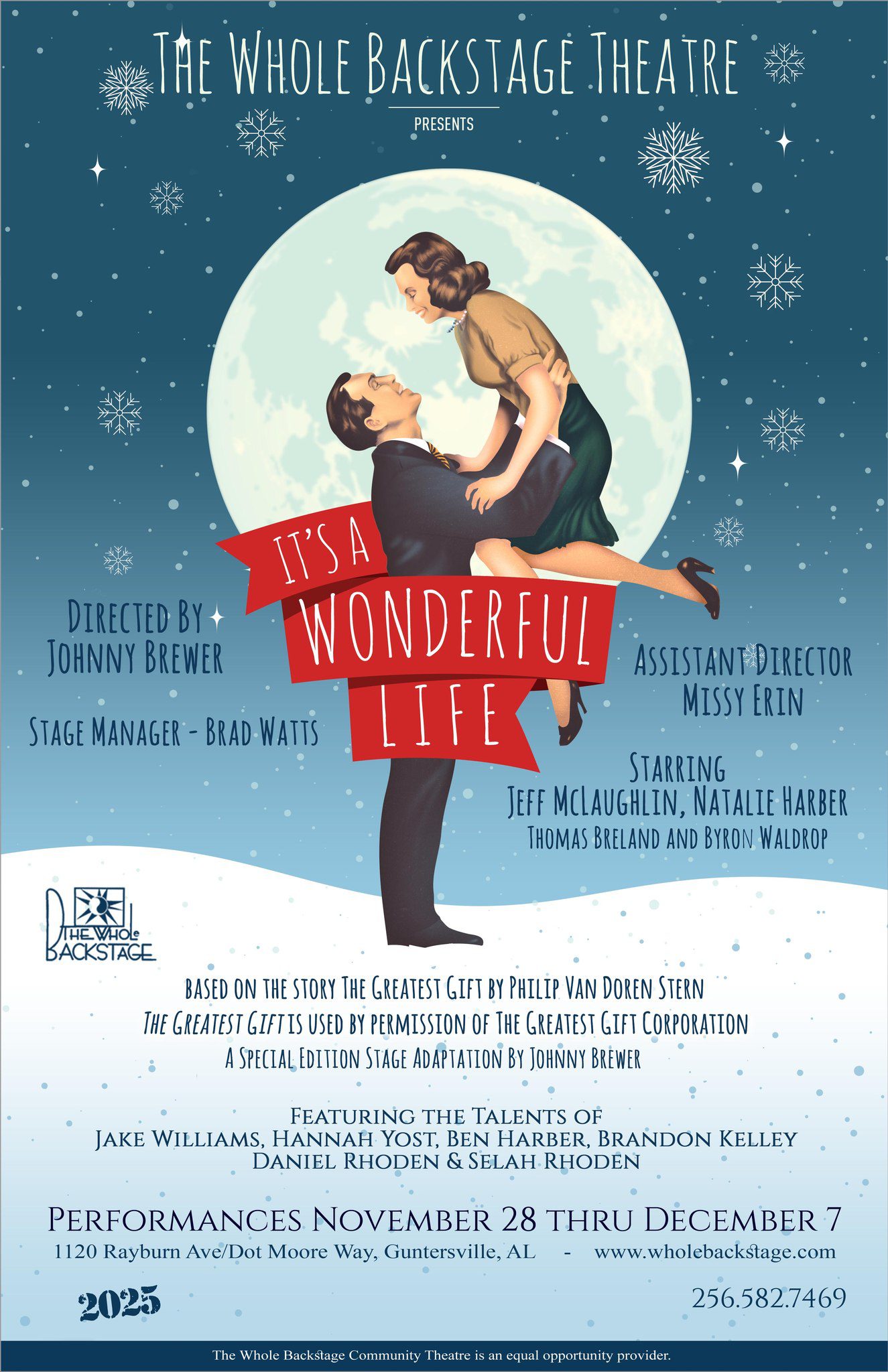 Whole Backstage Theatre Presents “It’s a Wonderful Life” (Guntersville)