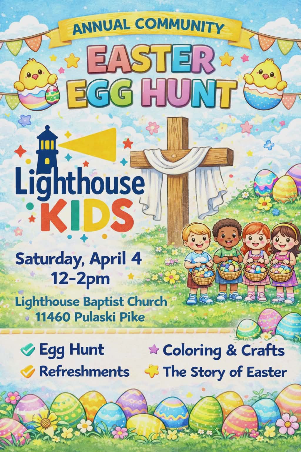 Lighthouse Baptist Easter Egg Hunt