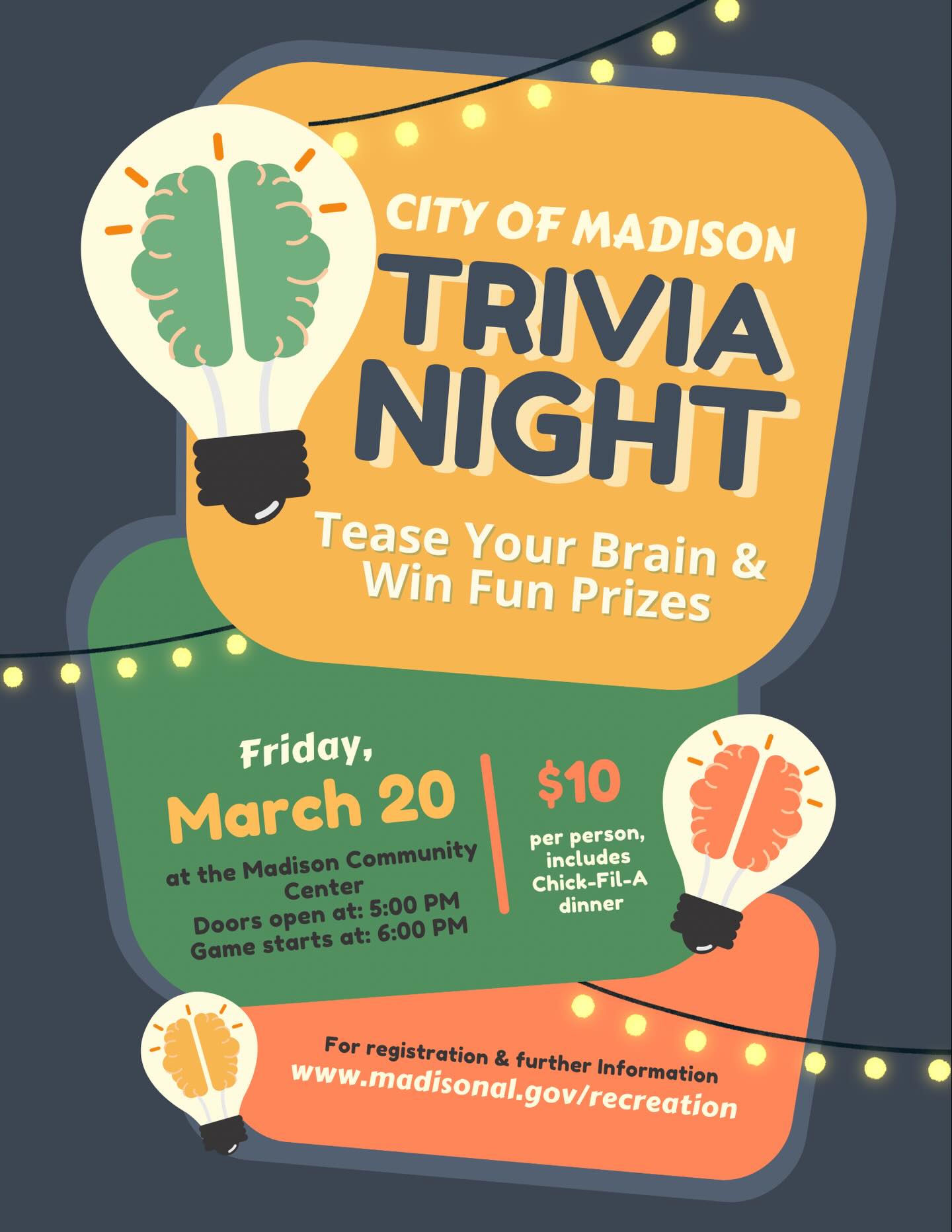 Madison City Parks & Rec Trivia Night