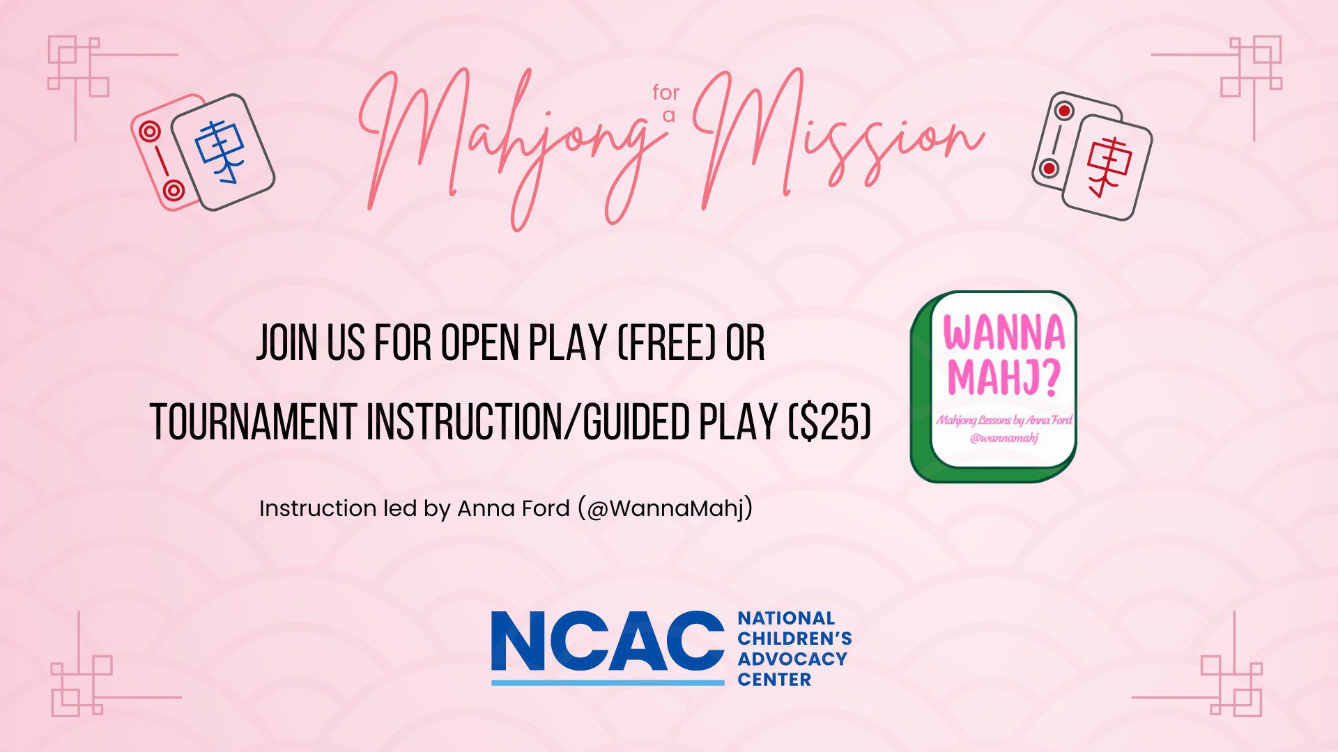 Mahjong for a Mission Open Play & Guided Play