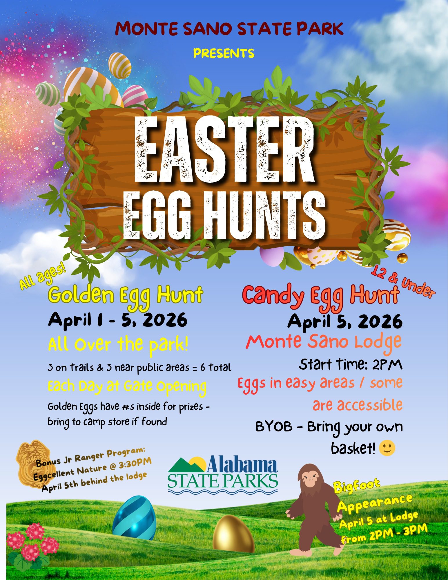 Golden Egg Hunt at Monte Sano State Park