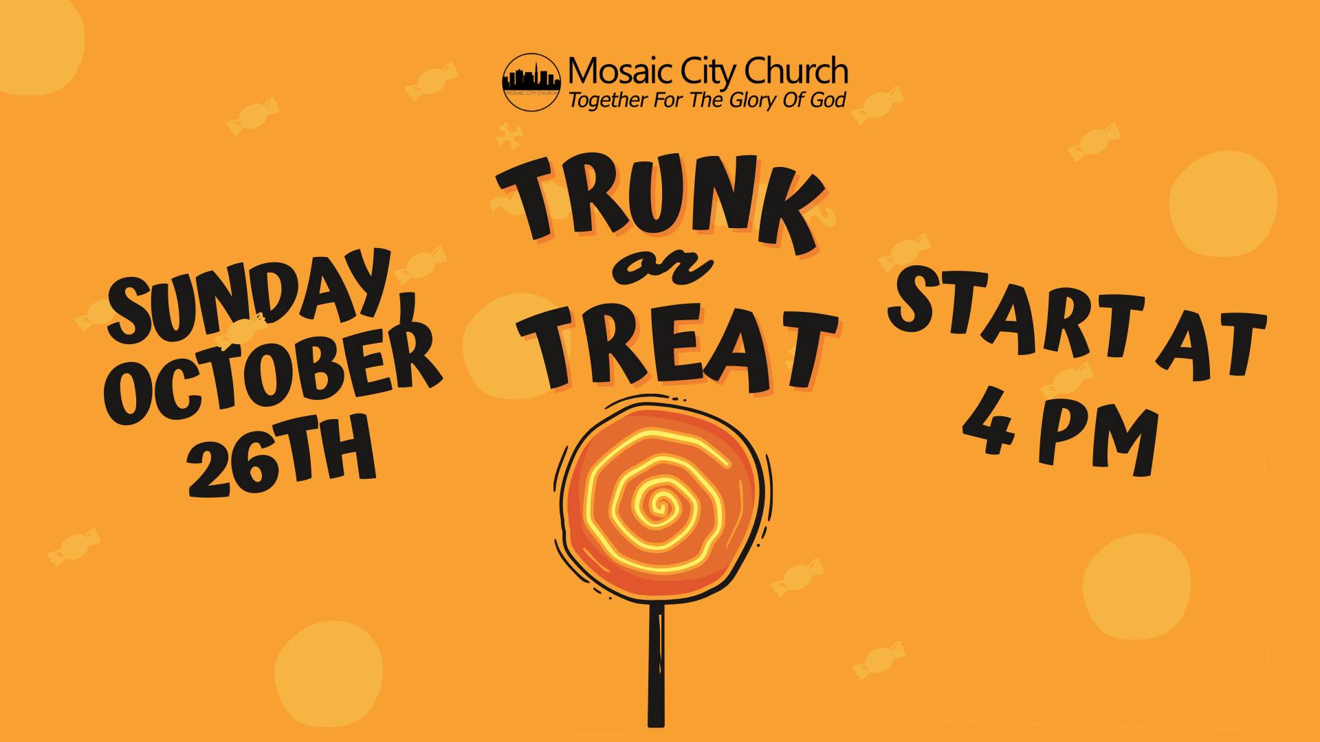 Mosaic City Church Trunk or Treat