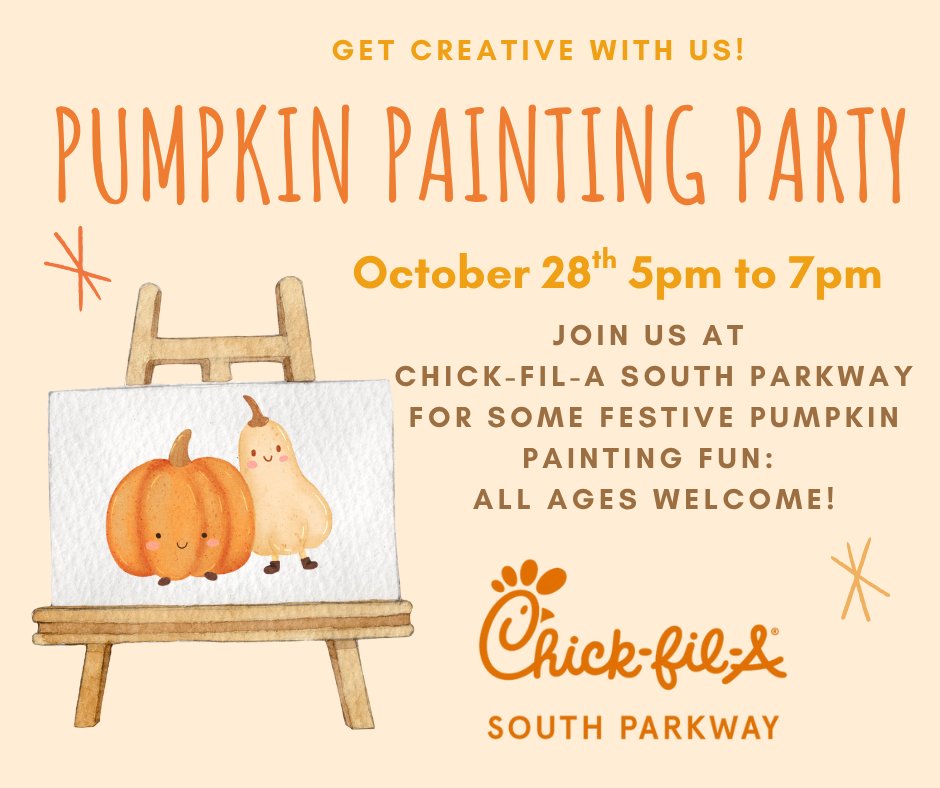 Pumpkin Painting at Chick-Fil-A