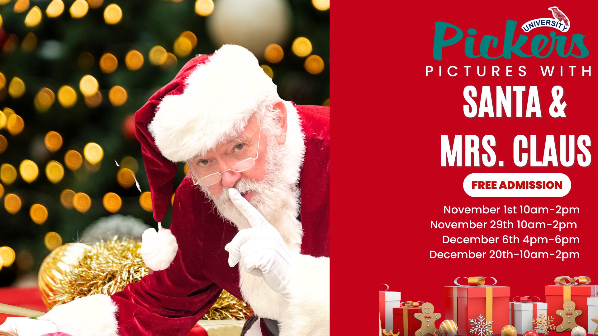 Cookies & Pictures with Santa and Mrs. Claus