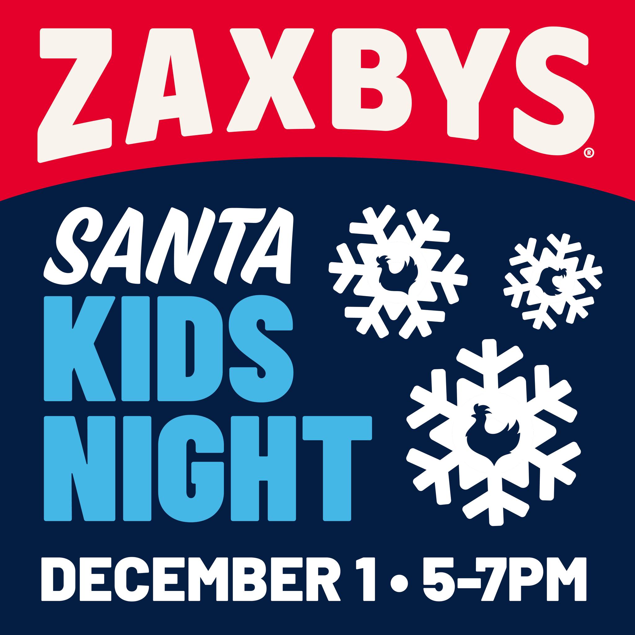 Santa Kids Night at Zaxbys