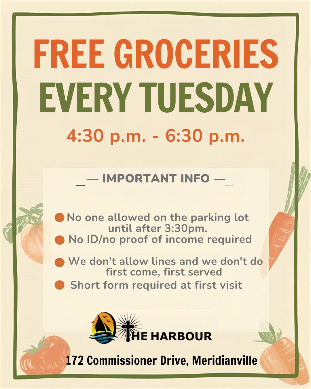 Free Groceries at The Harbour