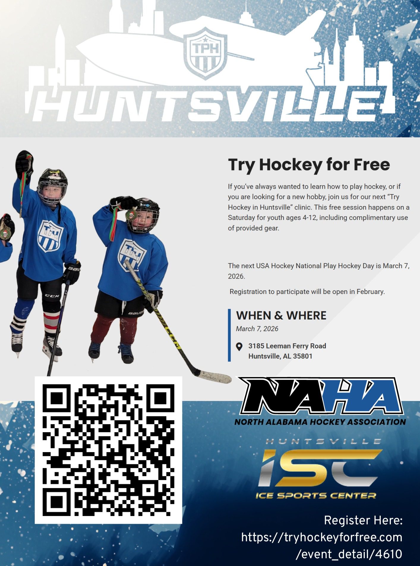 Huntsville Ice Sports Center TRY HOCKEY