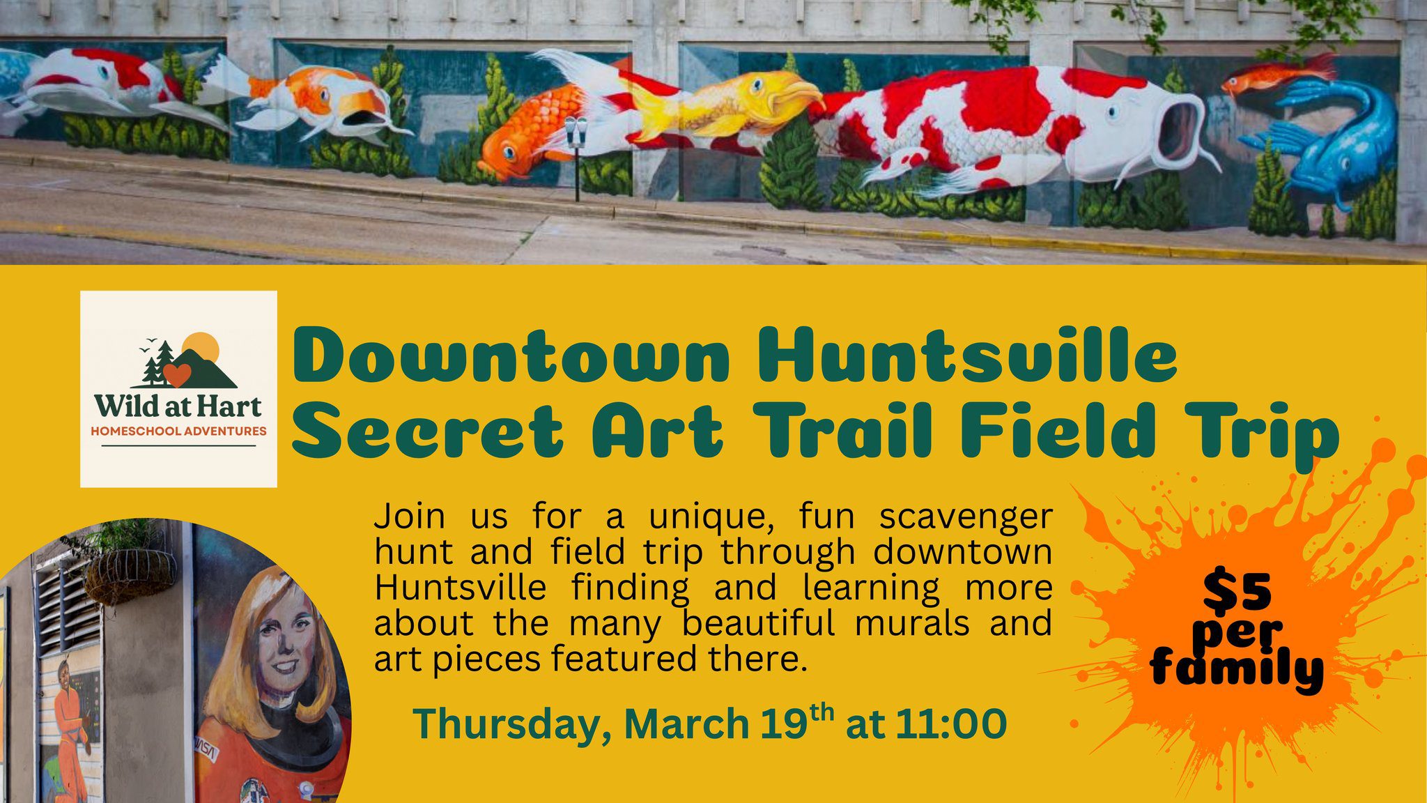 Downtown Huntsville Secret Art Trail Field Trip